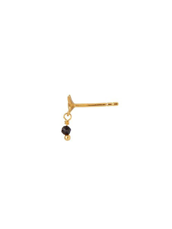 Stine A Tres Petit Garden Flower Earring W. Black Spinel