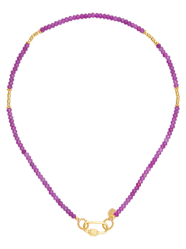 I Am Jai Necklace With Clasp Bright Purple
