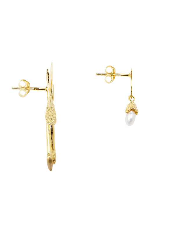 Betty Bogaers Fairy Stud Earring Gold Plated