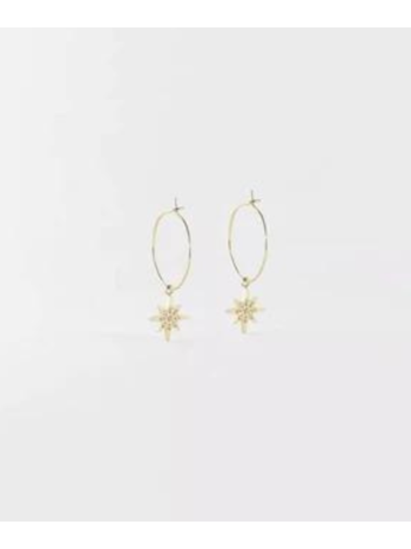 Zag Earring Star Gold