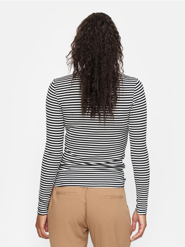 Soft Rebels Fenja Stripe O-Neck Top Black