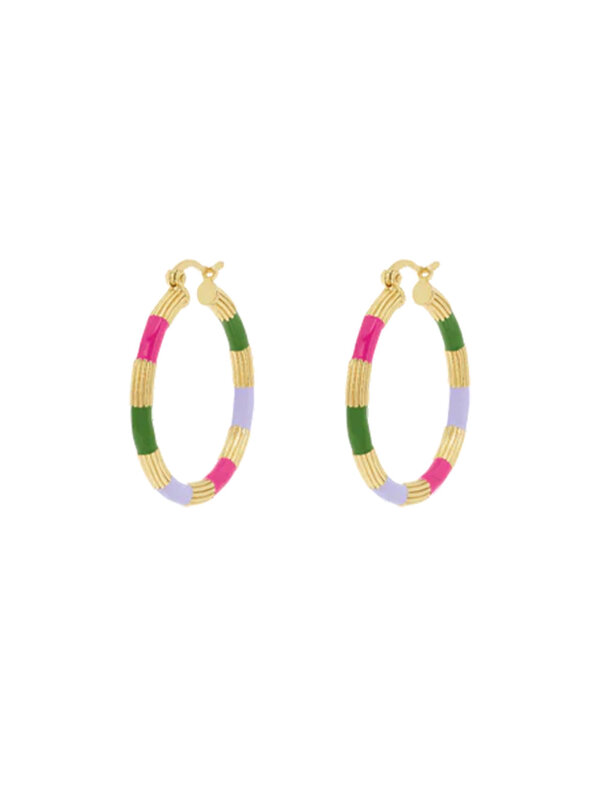 Anna + Nina Flower Child Hoop Earrings