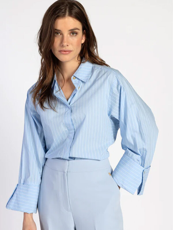 Aaiko Elda Blouse Stripe SkyBlue