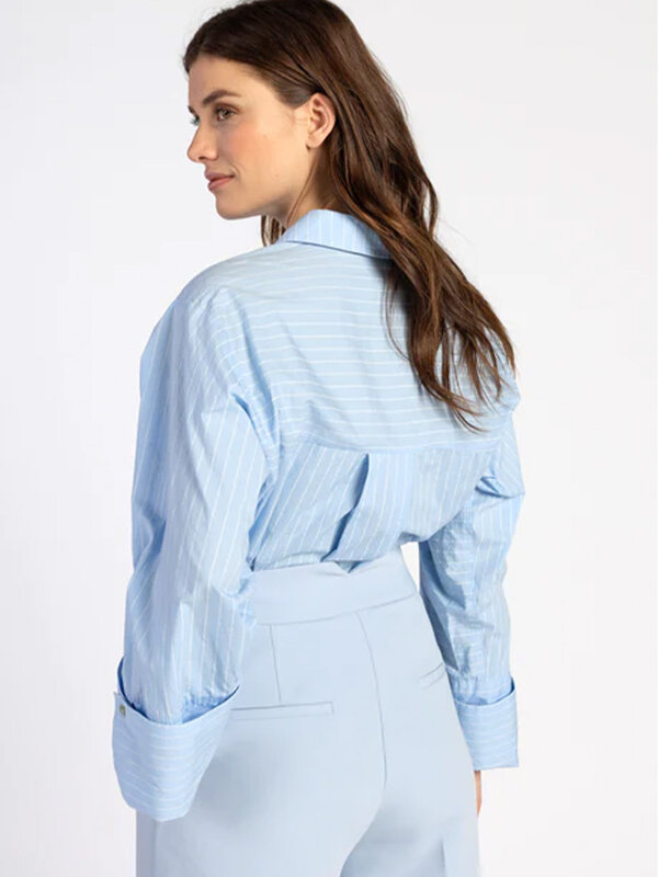 Aaiko Elda Blouse Stripe SkyBlue