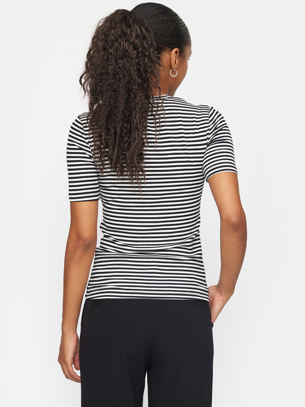 Soft Rebels Fenja Stripe SS Top Black