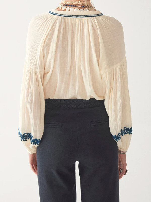 Maison Hotel Lina Blouse Caribe Blue