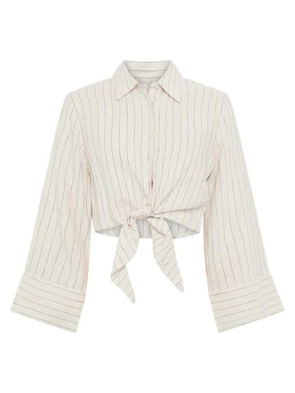 Mr. Mood Mrs Mika Shirt Printed Sand Stripe