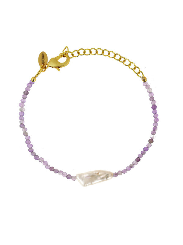 I Am Jai Bracelet Amethyst Pearl