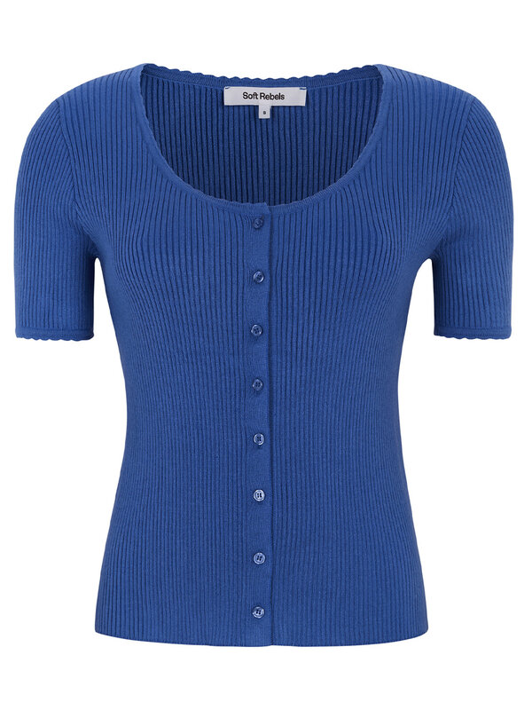 Soft Rebels Jesse Knit Top Amparo Blue