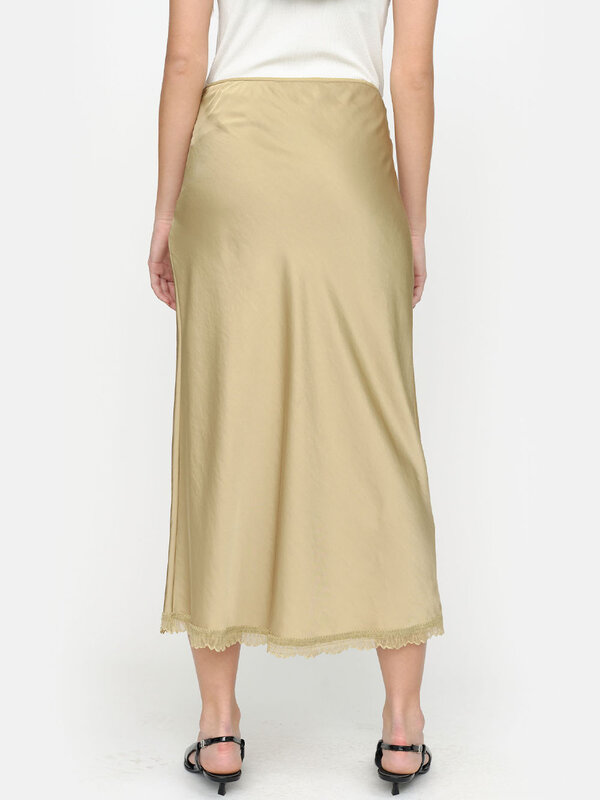 Soft Rebels Sylvie Midi Skirt Olive Gray