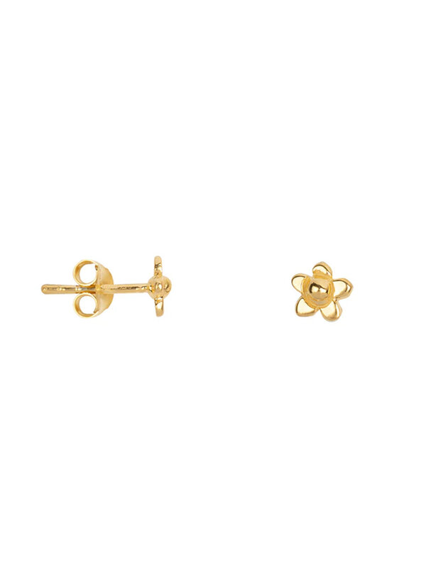 Betty Bogaers Mini Flat Flower Dot Stud Gold Plated