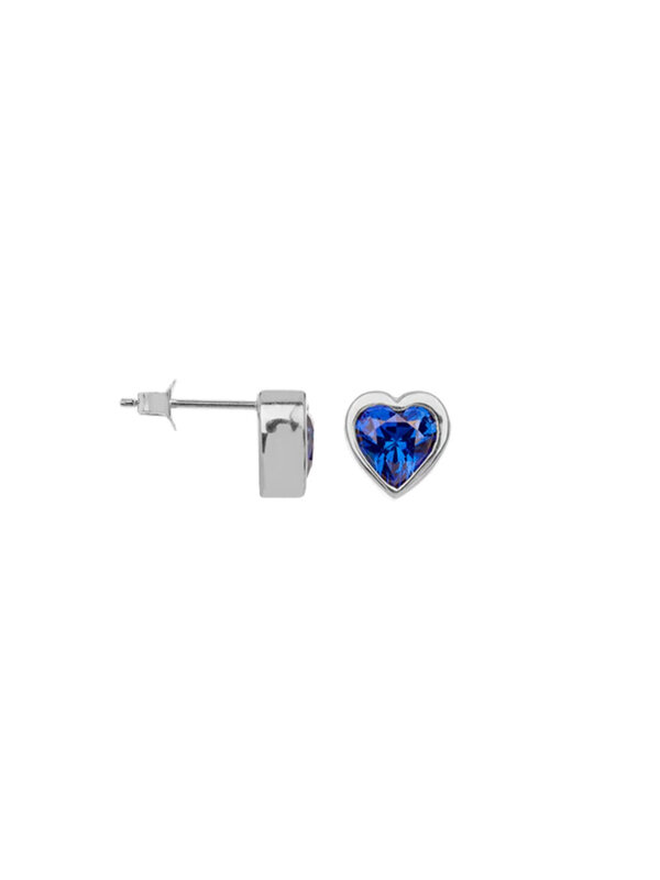 Anna + Nina Earring Single Platonic Love Stud Silver