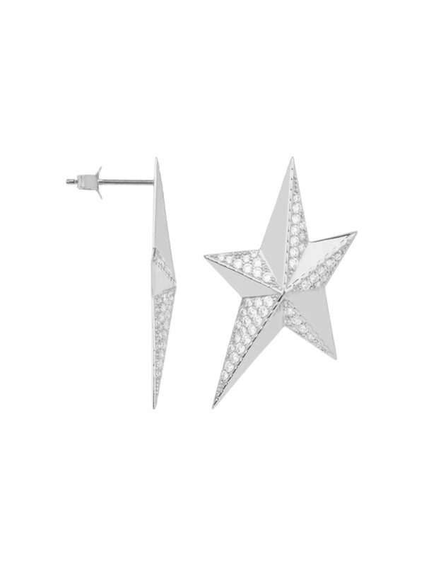 Anna + Nina Earring Single Interstellar Stud Silver