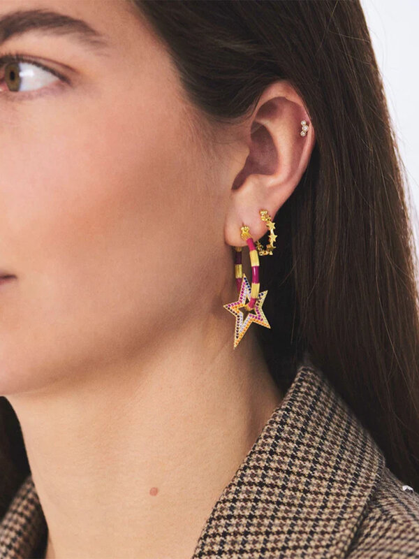 Anna + Nina Earrings Novocaine Hoop Goldplated