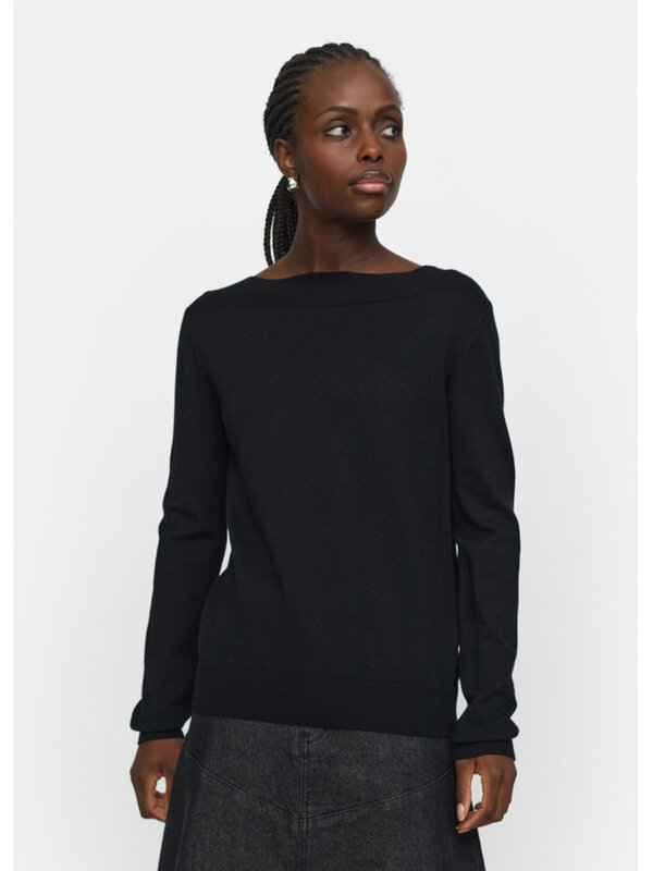 Soft Rebels Knit Epira Boatneck Black