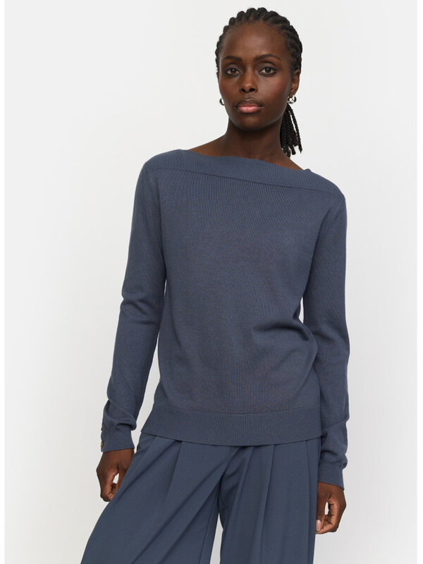 Soft Rebels Epira Boatneck Knit Ombre Blue