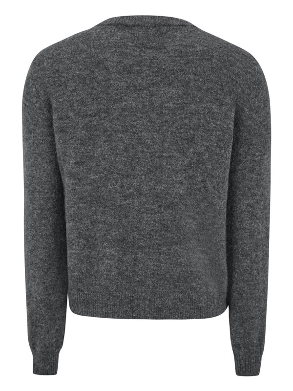 Soft Rebels Allison V-Neck Knit Medium Grey Melange