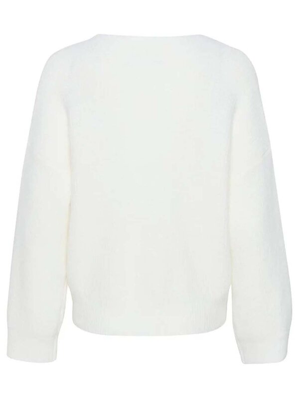 Sweater Alpha V-Neck Egret Gestuz Sweater Alpha V-Neck Egret