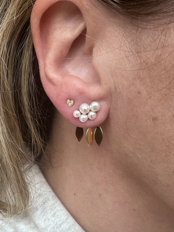 Love Your Heart Earring goldplated - Single Stine A Love Your Heart Earring goldplated - Single