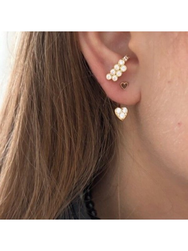 Stine A Petit Love Heart Mosha Enamel Earring