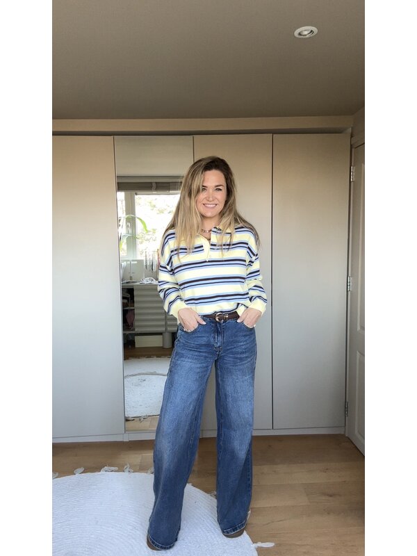 By Sara Collection Nina Wide Leg Jeans Blue Nina Wide Leg Jeans Blue