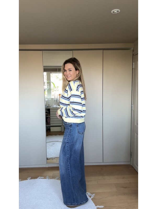 Nina Wide Leg Jeans Blue By Sara Collection Nina Wide Leg Jeans Blue