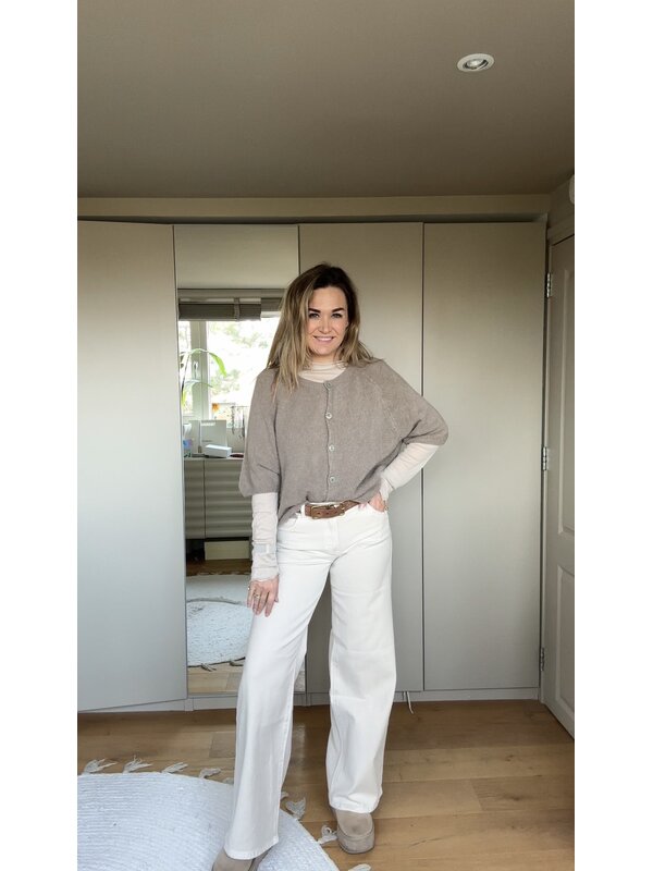 By Sara Collection Sereen Wide Leg Jeans Creme Sereen Wide Leg Jeans Creme