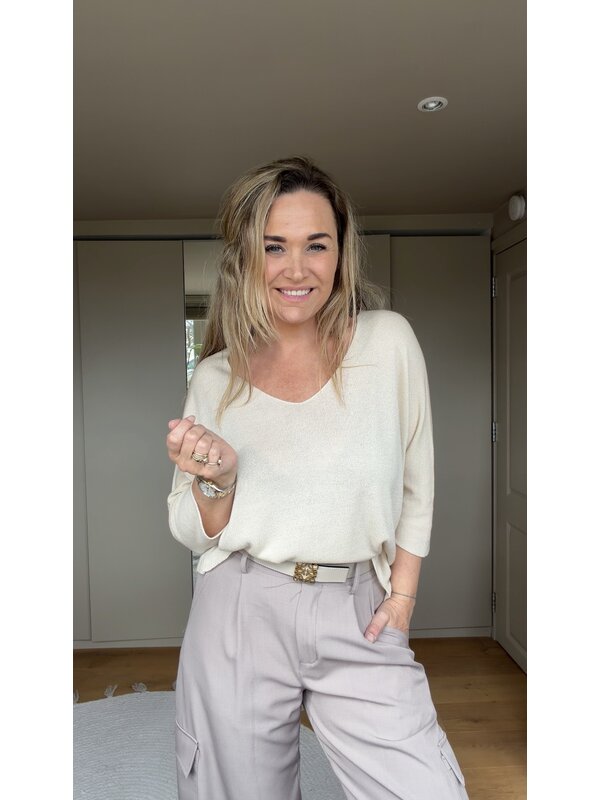 By Sara Collection Romy Top Creme