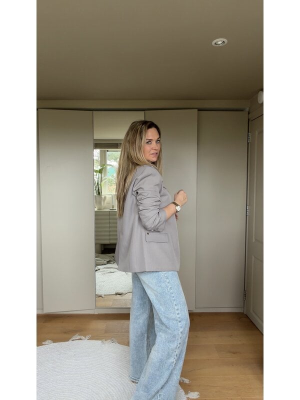 By Sara Collection Tirza Jeans Wide Leg Folded Waist Licht Blauw