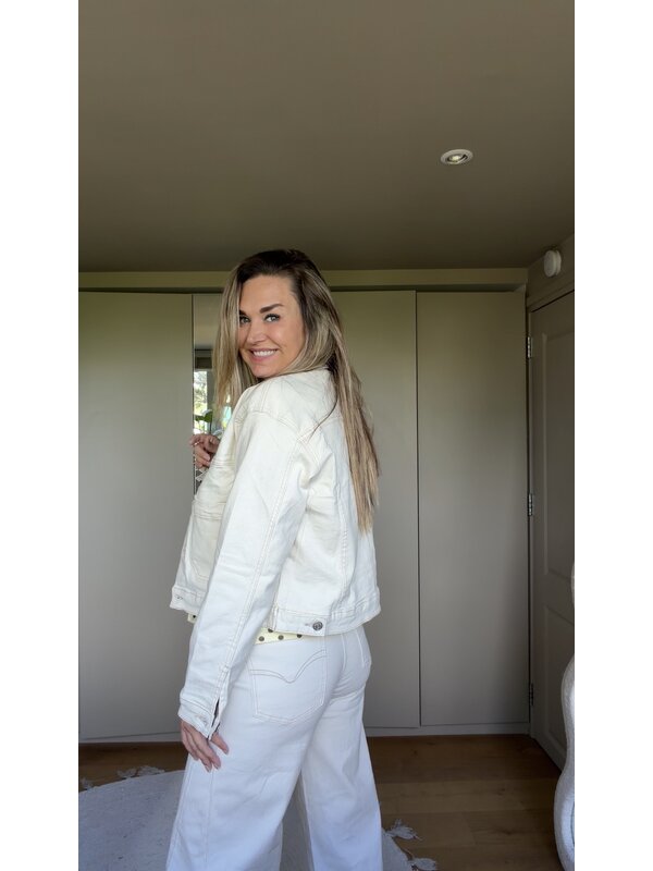 By Sara Collection Kate barrel Jeans Off White