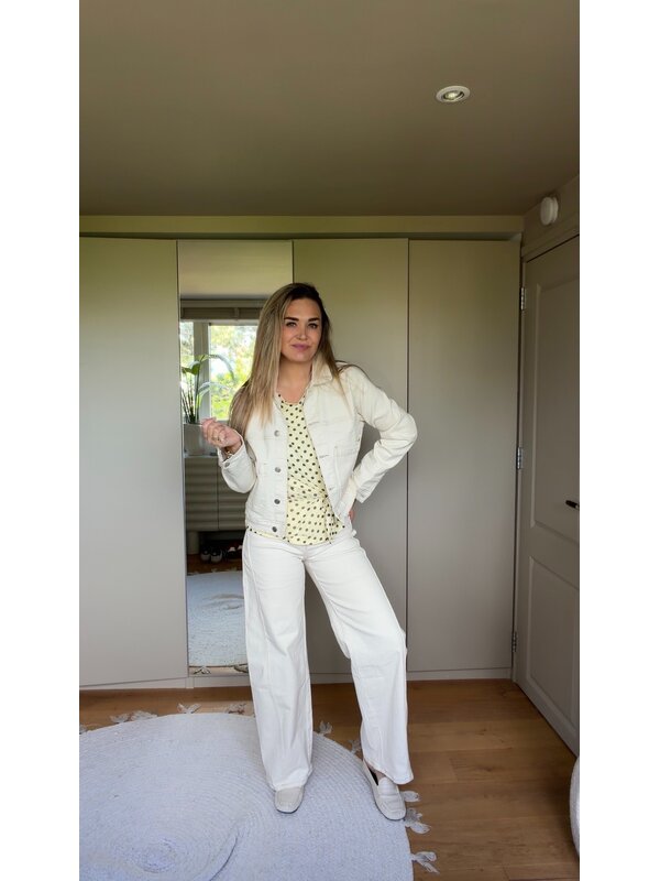 By Sara Collection Ciara Jeans Jacket Off White