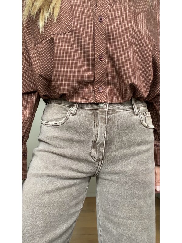 Hailey Jeans grijs/bruin By Sara Collection Hailey Jeans grijs/bruin
