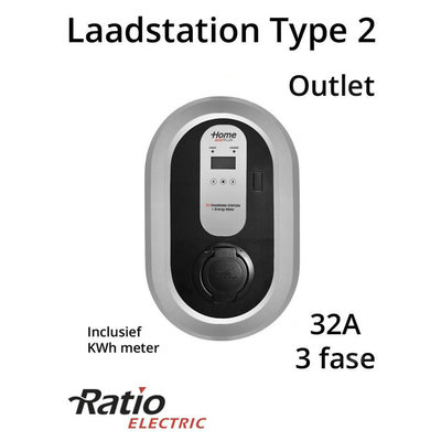 Ratio EV Home Box Plus Outlet 3 fase 32A + KWh meter