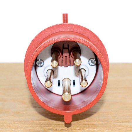 Mennekes CEE Stekker/ Contactstop Type 322 5-polig 32A - Mannelijk 3P+A+N 380V Rood - KST Faseom G3