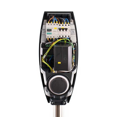 EVBox Laadstation BusinessLine 4G - 3 x 32A - 2 Sockets - RFID - E-Flux - 1 Voedingskabel - Master (excl. Cover)