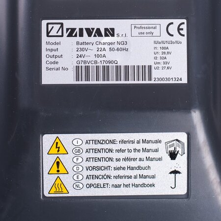 Zivan NG3 Hoogfrequent Acculader 24V 100A CB-L
