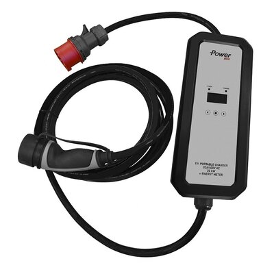 Ratio Mobiele lader type 2 naar CEE - 3 fase 16A - 5 meter - Licht gebruikt
