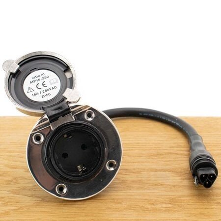 Ratio Wandcontactdoos Schuko outlet enkelvoudig 16A RVS IP56