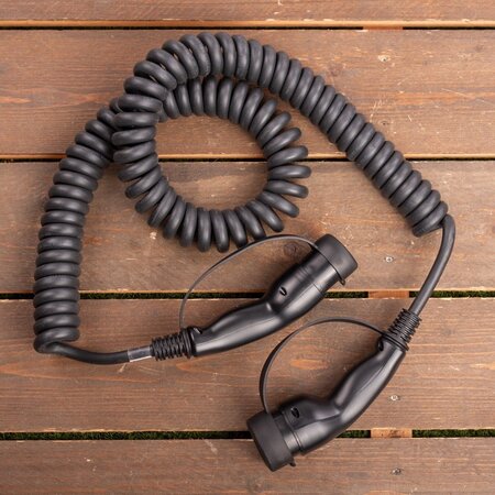 Ratio E-Line Laadkabel type 2 naar type 2 - coiled - 1 fase 32A - 4 meter