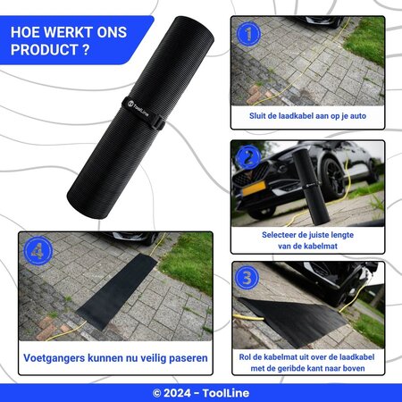 ToolLine Kabelmat voor licht gebruik - 180 x 40 cm