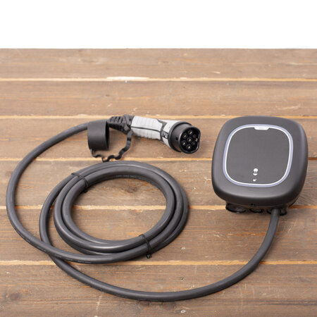Wallbox Pulsar Pro 7,4 kW - EV Laadstation Zwart type 2 met vaste rechte laadkabel 7 meter