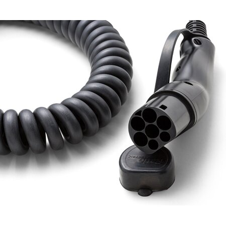 Ratio Premium Laadkabel type 2 naar type 2 - coiled - 3 fase 16A - 4 meter