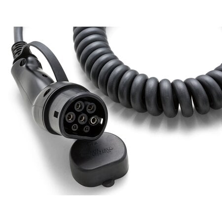 Ratio Premium Laadkabel type 2 naar type 2 - coiled - 3 fase 16A - 4 meter
