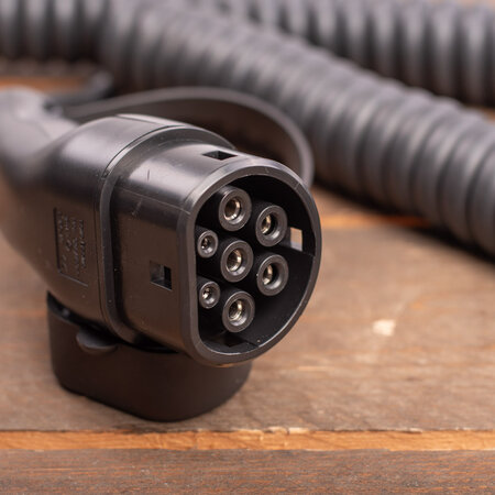 Ratio Premium Laadkabel type 2 naar type 2 - coiled - 3 fase 16A - 4 meter