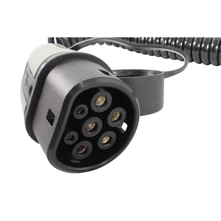 Ratio Laadkabel type 2 naar type 2 - coiled - 3 fase 16A - 4 meter