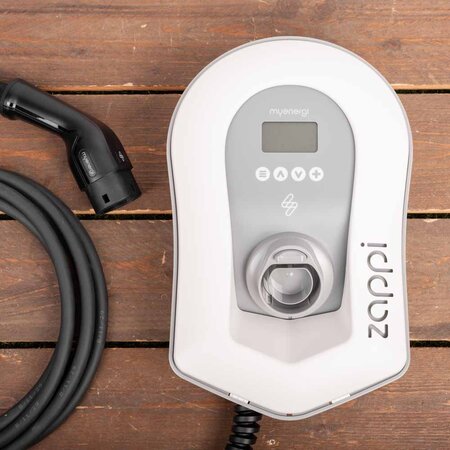 Myenergi Zappi V2.1 met type 2 vaste laadkabel 3 fase - 22kW - Wit