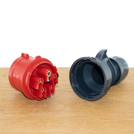 ABL CEE Stekker/ Contactstop 5-polig 16A - Mannelijk 3P+A+N 380V Rood