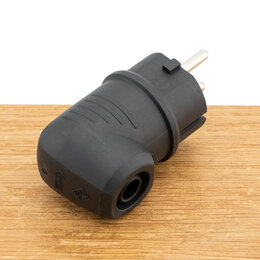 ABL Original Haakse Geaarde Stekker (100000040) SCHUKO/Frans-Belgisch IP44 16A Zwart
