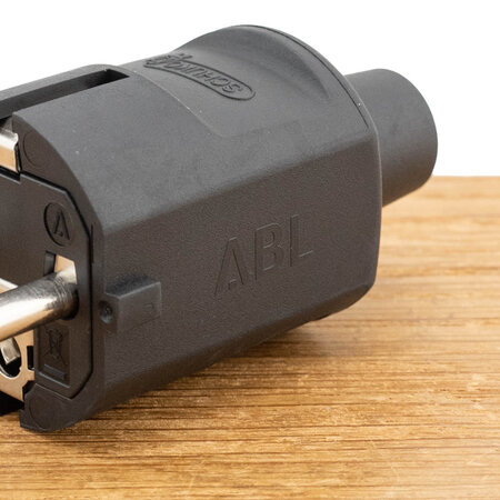 ABL Compact geaarde stekker schuko TPE zwart IP20 type 1505