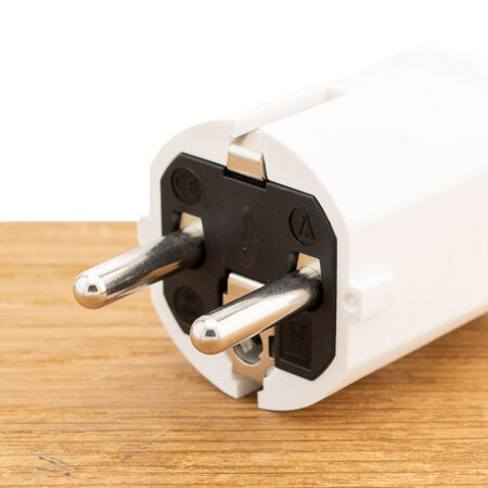 ABL Compact geaarde stekker schuko TPE wit IP20 type 1505